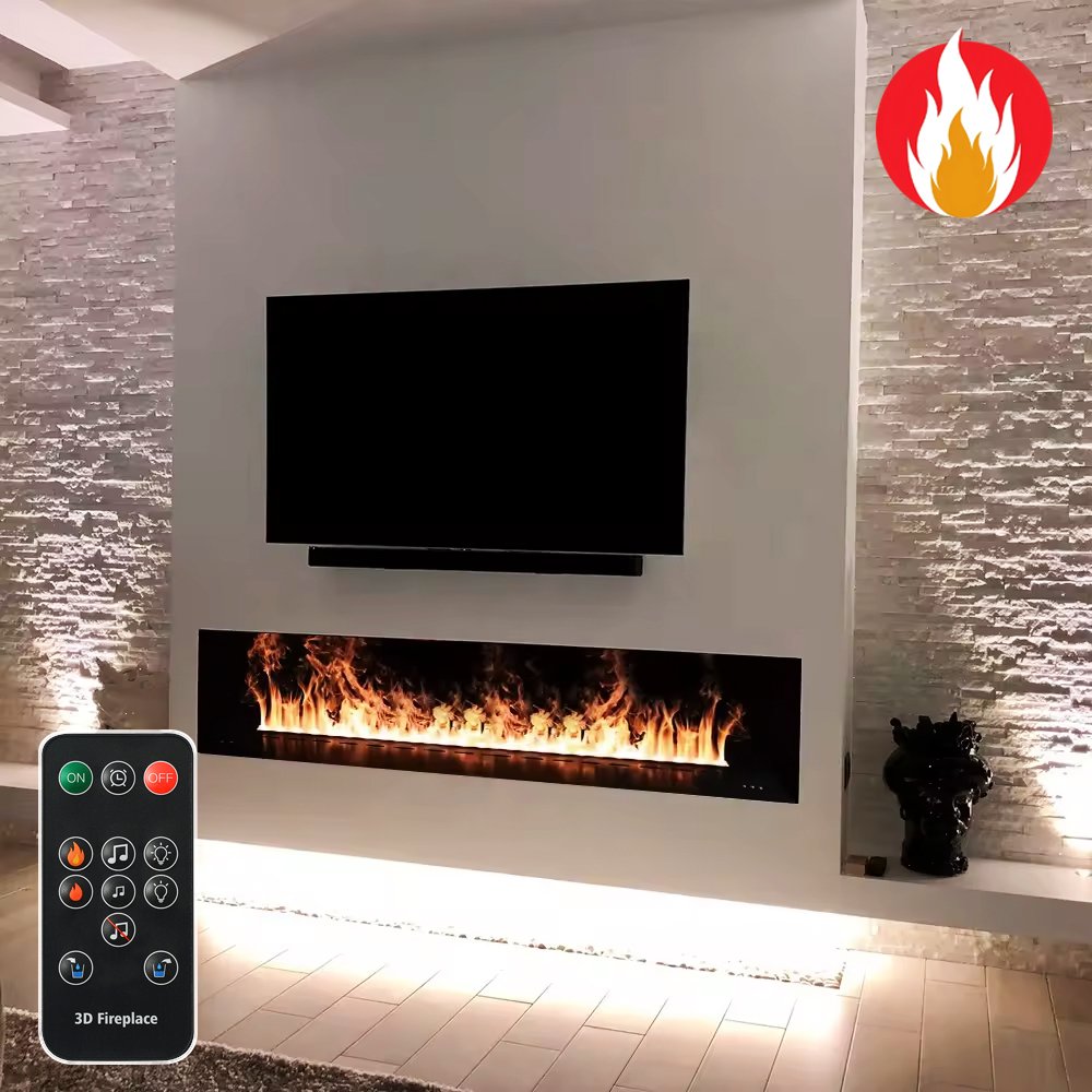 Imaxfire® 59" Built-In Insert Single flame Water Fireplace