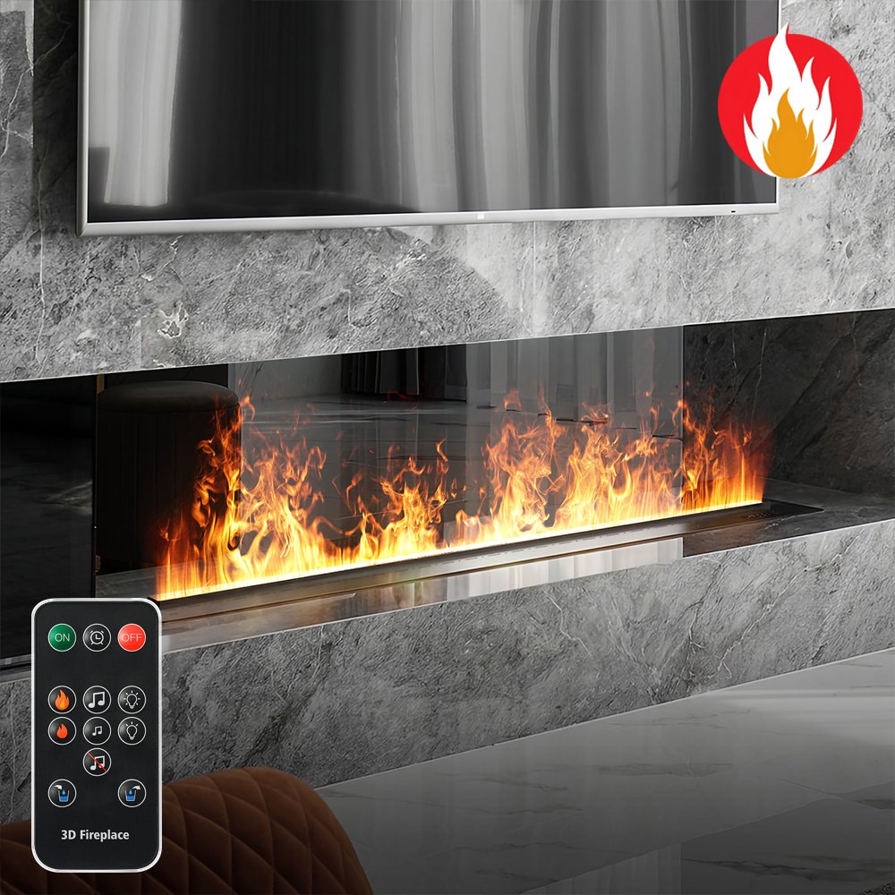 Imaxfire® 78.7" Built-In Insert Single flame Water Fireplace