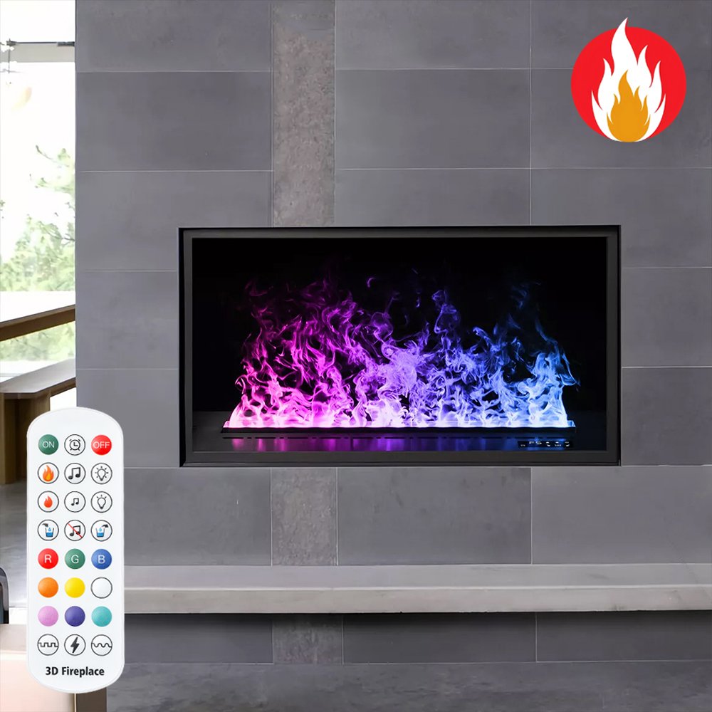 Imaxfire® 39.3" Built-In Insert Multi-Color Water Fireplace