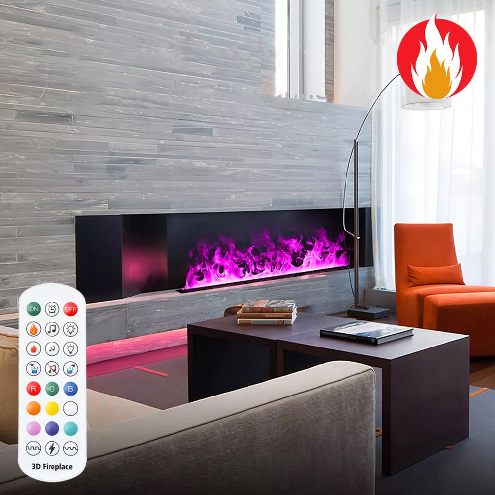 Imaxfire® 70.8" Built-In Insert Multi-Color Water Fireplace